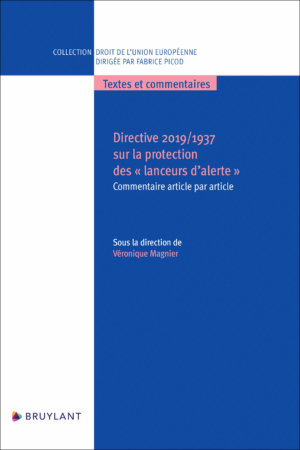 Directive 2019/1937 sur la protection des « lanceurs d’alerte »