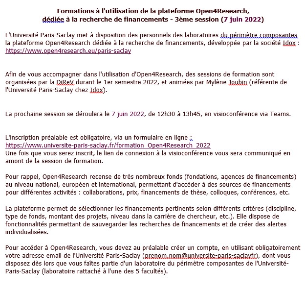 Formation open4research