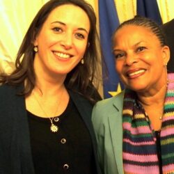 Pauline abadie et mme le ministre de la justice christiane taubira
