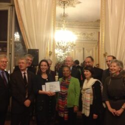 Pauline abadie et les membres du jury du prix carbonnier