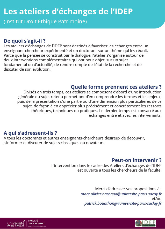Ateliers echange idep